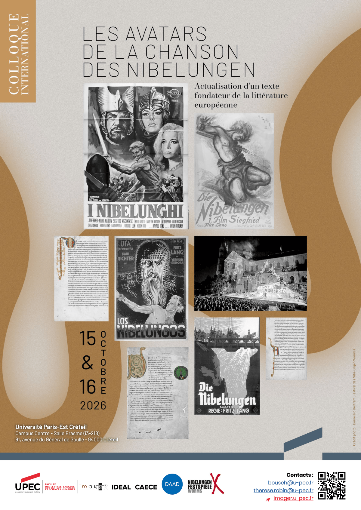 15-16 October 2026: Adrian Papahagi on a fragment of the Nibelungenlied at Univ. de Paris&nbsp;Est-Créteil